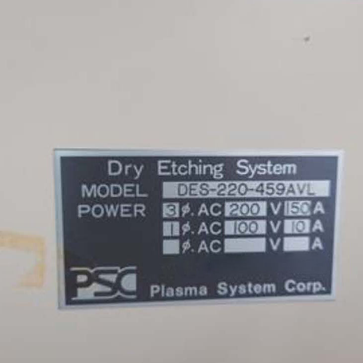 Plasma System DES 220 459 AVL Dry Etcher