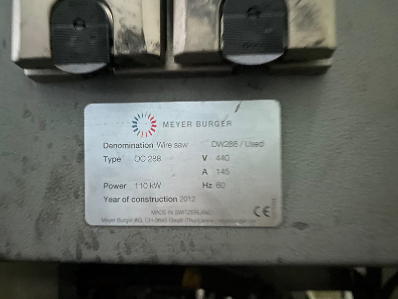 Meyer Burger DW 288 Diamond Wire Slicer