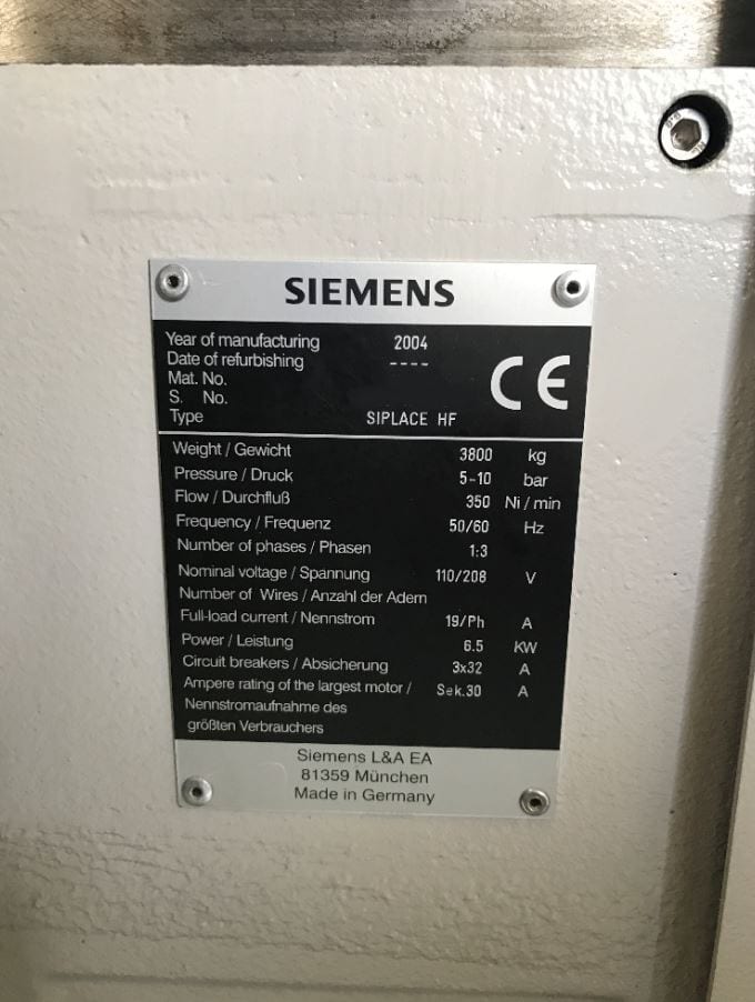Siemens Siplace HF