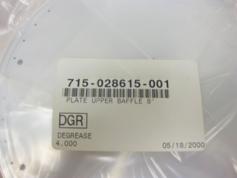 Lam P/N: 715-028615-001 Plate Upper Baffle