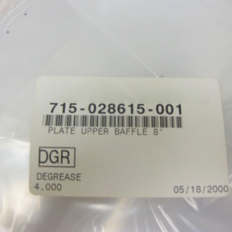 Lam P/N: 715-028615-001 Plate Upper Baffle