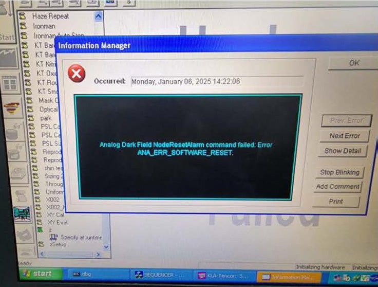KLA Surfscan SP 1 TBI Particle Defect System
