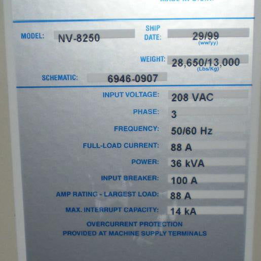 Axcelis NV 8250 Implanter