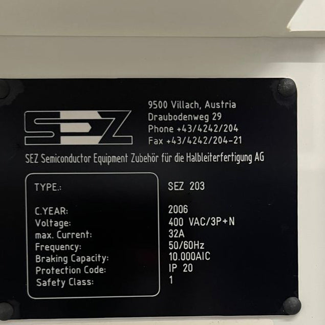 Lam / SEZ SP 203 Spin Etcher