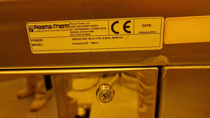 Plasmatherm Versaline VCX 600 ICP (Inductively Coupled Plasma)