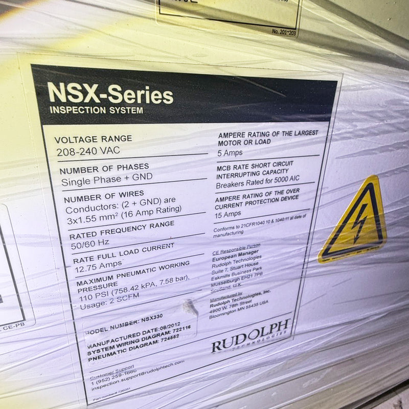 ONTO / Rudolph / August NSX 330 Inspection System