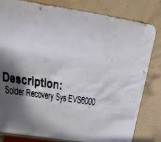 Sono-Tek EVS 6000 Solder Recovery System