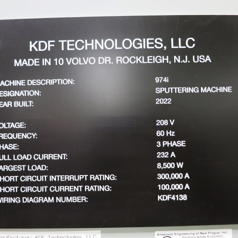 KDF 974 i Sputtering System