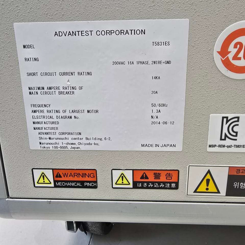 Advantest T 5831 ES Tester