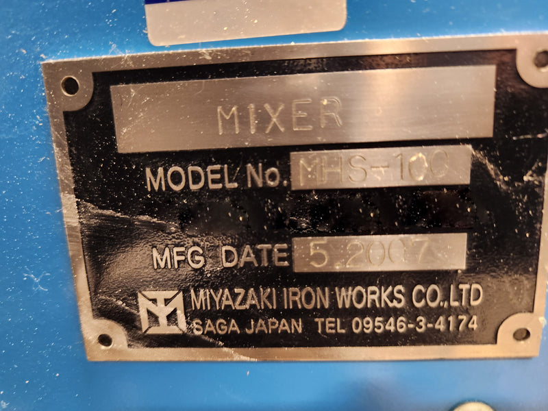Miyazaki Iron Works MHS-100 High Shear Mixer