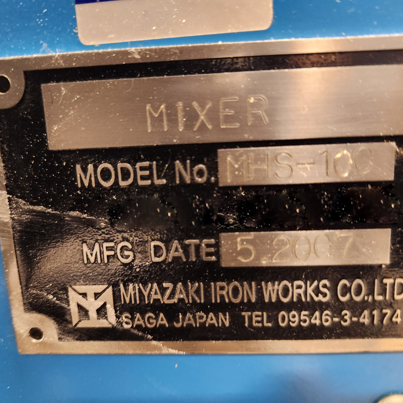 Miyazaki Iron Works MHS-100 High Shear Mixer