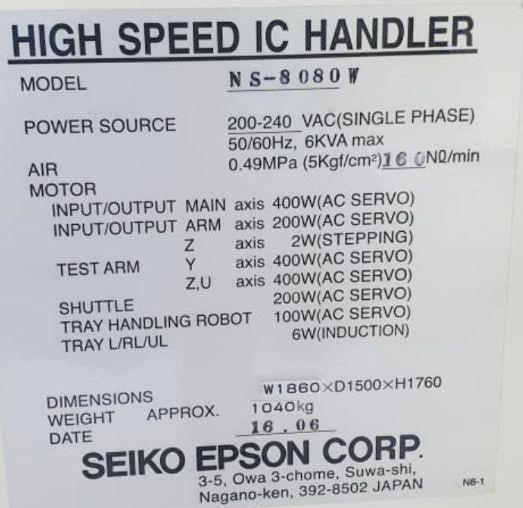 Seiko / Epson NS 8080 W IC Handler