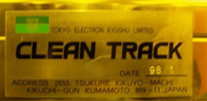 Tel Clean Track Mark 8 Coater / Developer