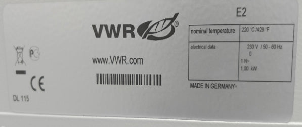 VWR DRY-Line DL 115 Drying Oven