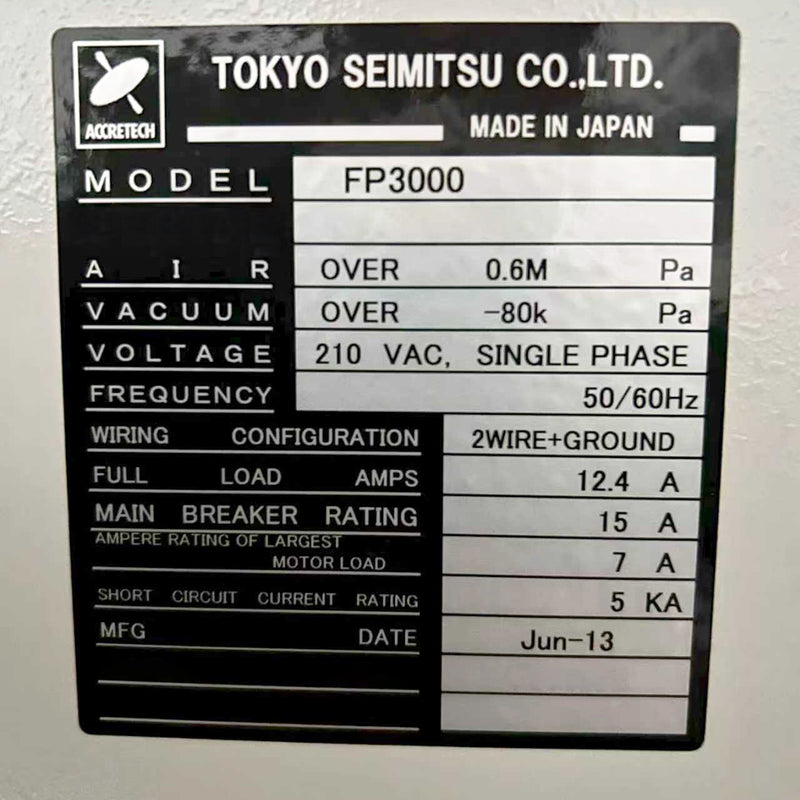 Accretech / TSK FP 3000 Prober