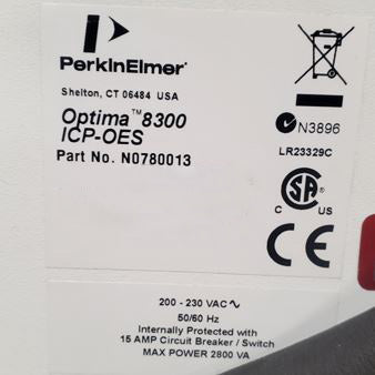Perkin Elmer Optima 8300 ICP-EOS (Inductively Coupled Plasma - Optical Emission Spectrometer)
