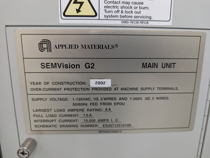 Applied Materials SEMVision G 2 CD-SEM (Critical Dimension Scanning Electron Microscope)