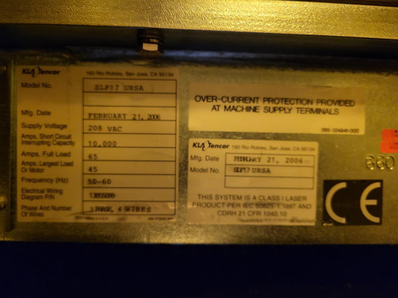 KLA SLF 17 Inspection System