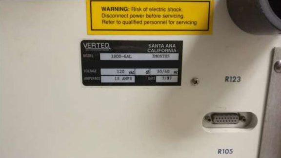Verteq 1800-6 AL SRD (Spin Rinse Dryer)