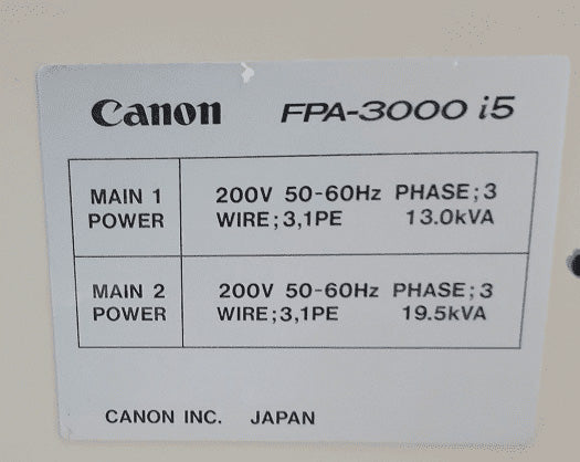 Canon FPA 3000 i 5 i-Line Stepper