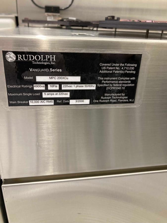 ONTO / Rudolph MetaPulse 200 XCu Metal Film Measurement System