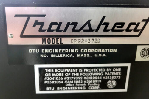 BTU DR 92 372 D Dryer