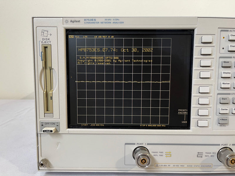 Agilent 8753 ES S Parameter Network Analyzer