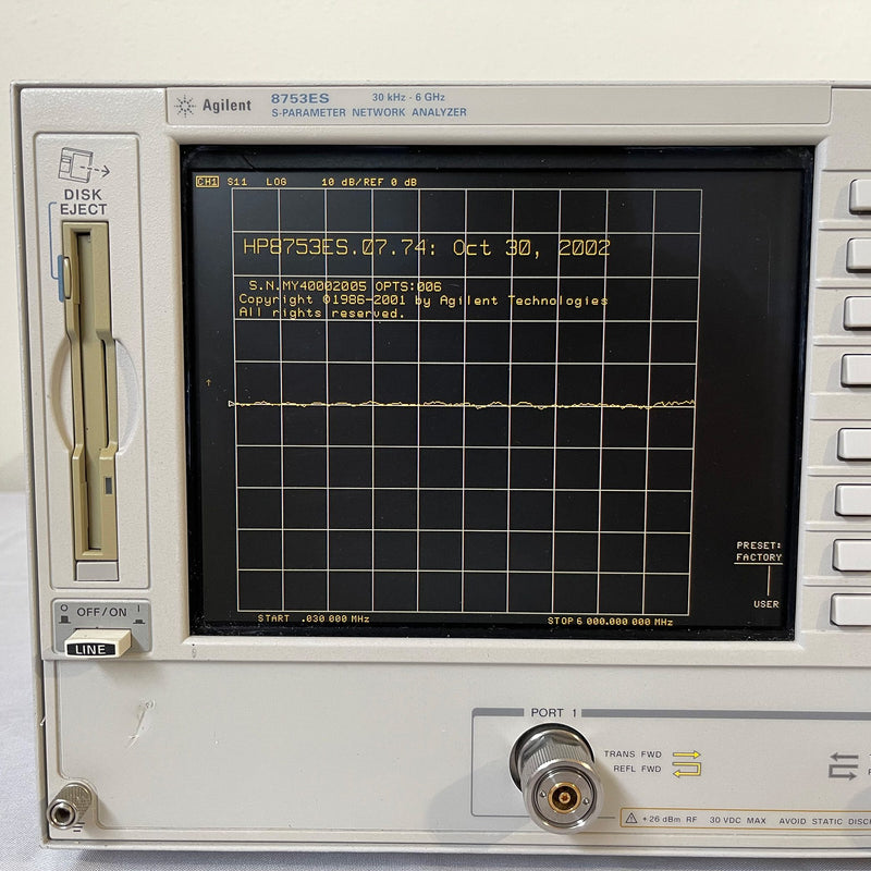 Agilent 8753 ES S Parameter Network Analyzer
