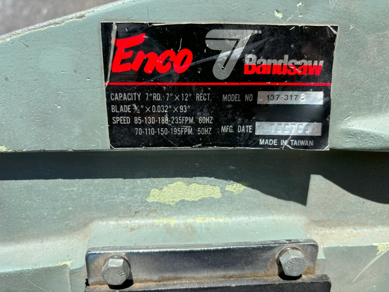 Enco 137 3178 Band Saw