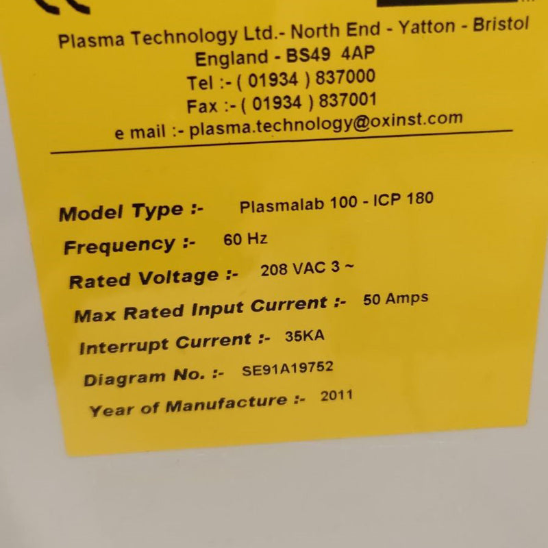 Oxford Plasmalab 100 ICP 180 Etcher