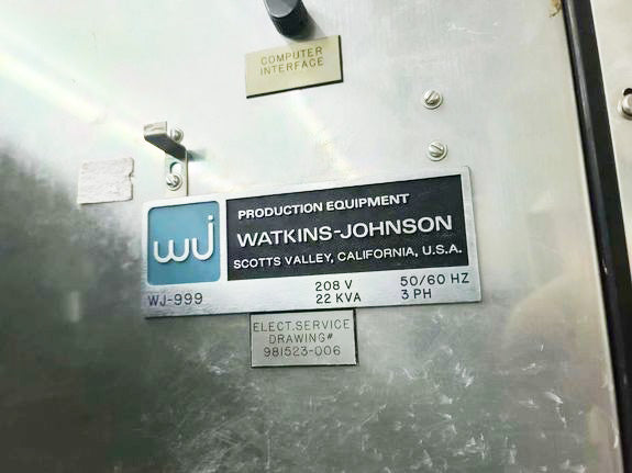 Watkins Johnson (WJ) WJ 999 AP-CVD (Atmospheric Pressure - Chemical Vapor Deposition)