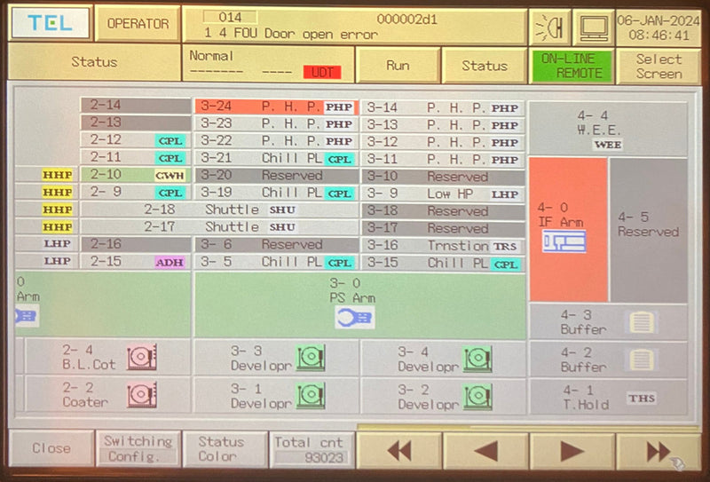 Tel Act 12 DUV Photoresist Coater / Developer Track (Deep Ultraviolet)
