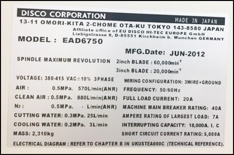 Hanmi 3800 LD Sawing & Placement Singulation Tool