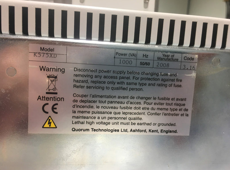 Quorum K 575 XD Sputtering Tool