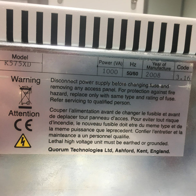 Quorum K 575 XD Sputtering Tool