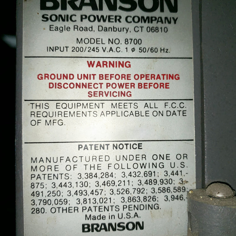 Branson 8700 Spot Welder