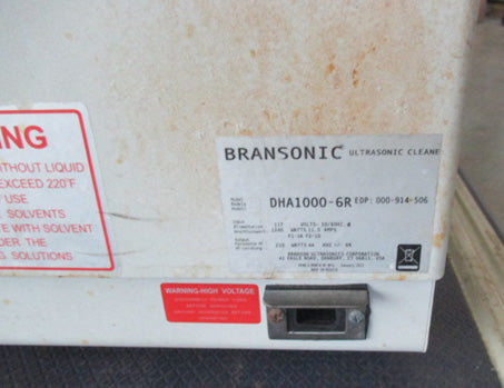 Branson DHA 1000 6 R Ultrasonic Bath
