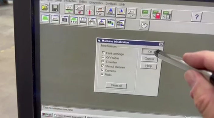 Quad AVX 500 Screen Printer