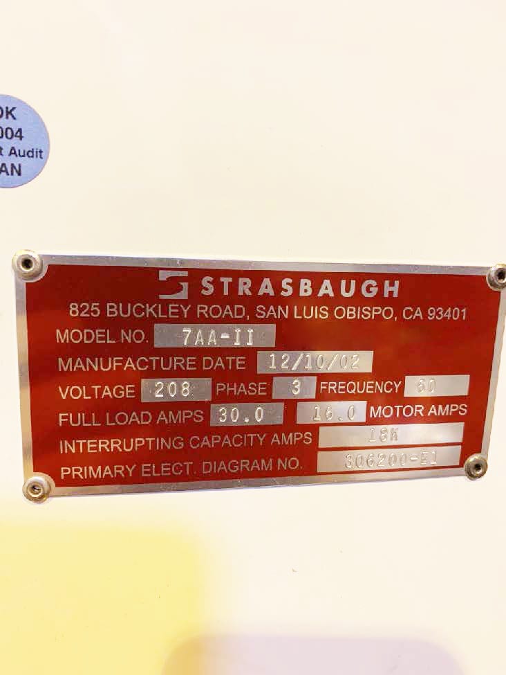 Strasbaugh 7 AA II Back Grinder