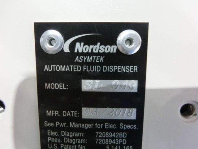 Nordson / Asymtek SL 940 Automated Fluid Dispenser / Conformal Coating Applicator