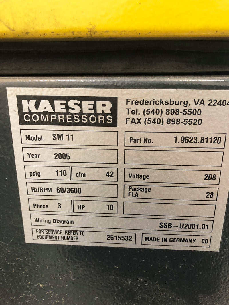 Kaeser SM 11 Air Compressor