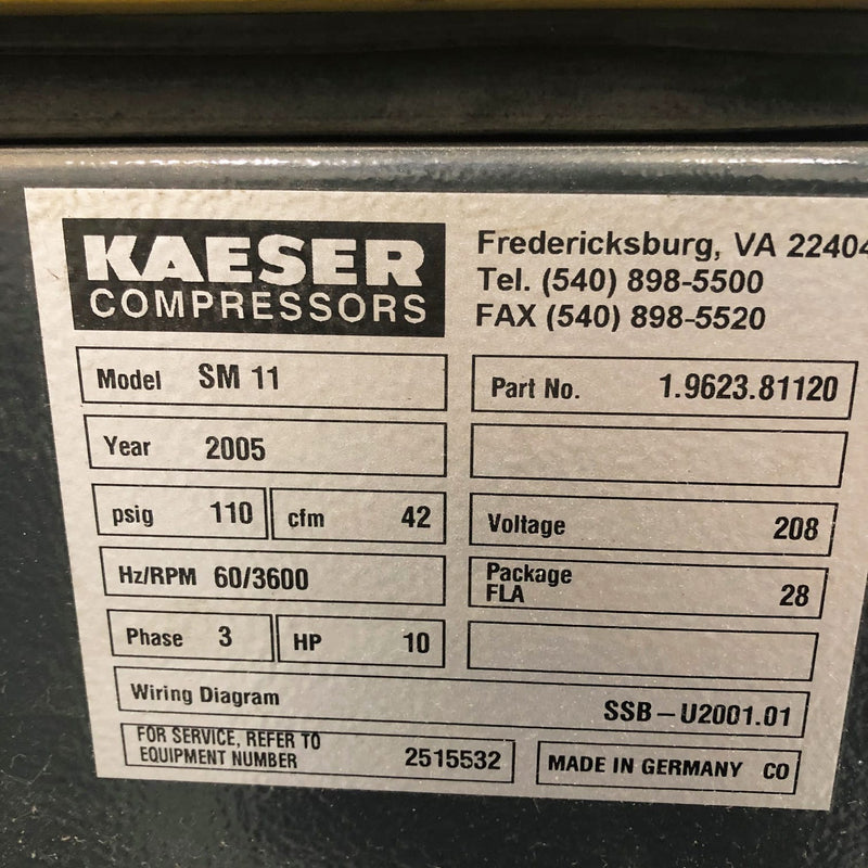 Kaeser SM 11 Air Compressor