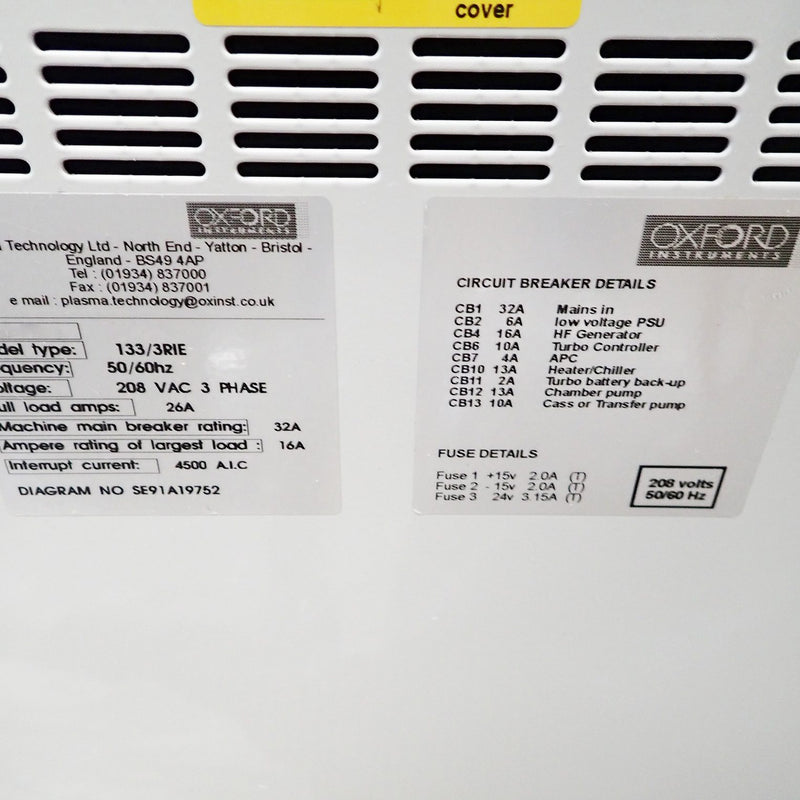 Oxford 133 / 3 RIE Source Chamber