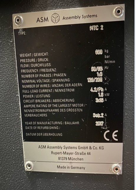 ASM MTC 2 Matrix Tray Changer