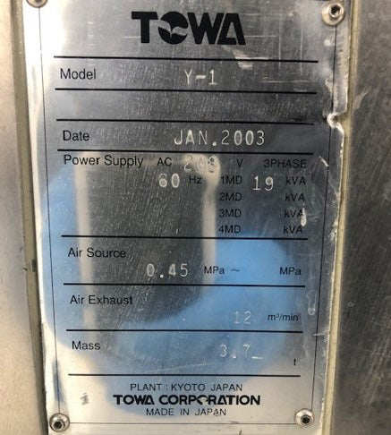 Towa Y 1 Auto Molding System
