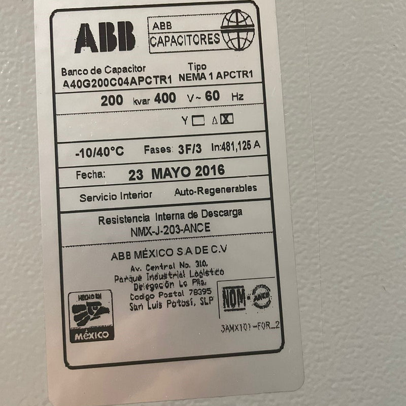 ABB Nema 1 Capacitor