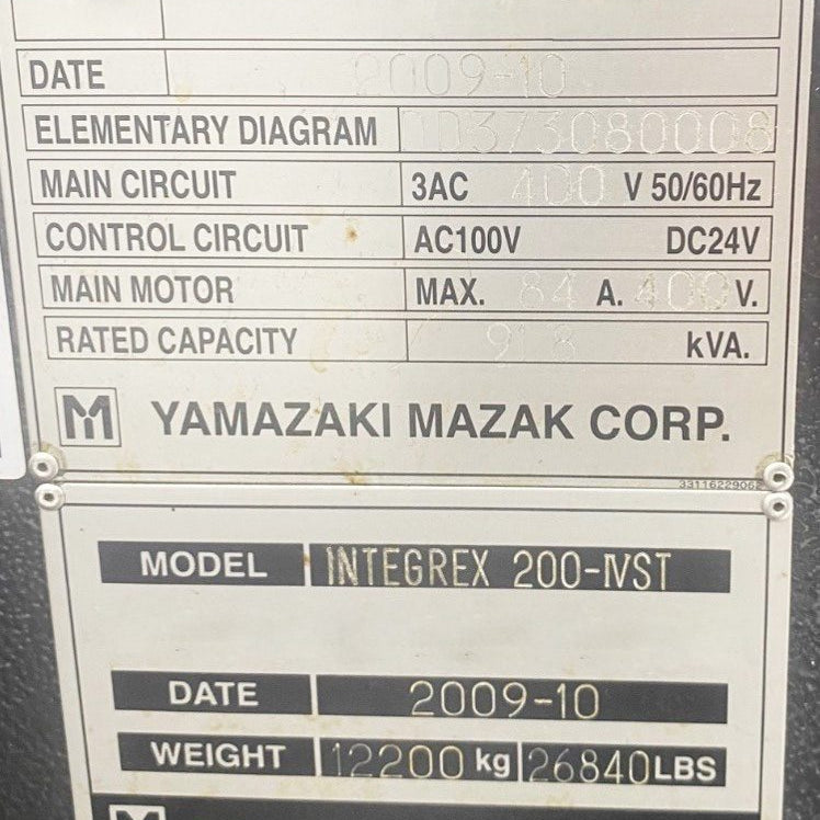 Mazak Integrex 200-4 ST Lathe