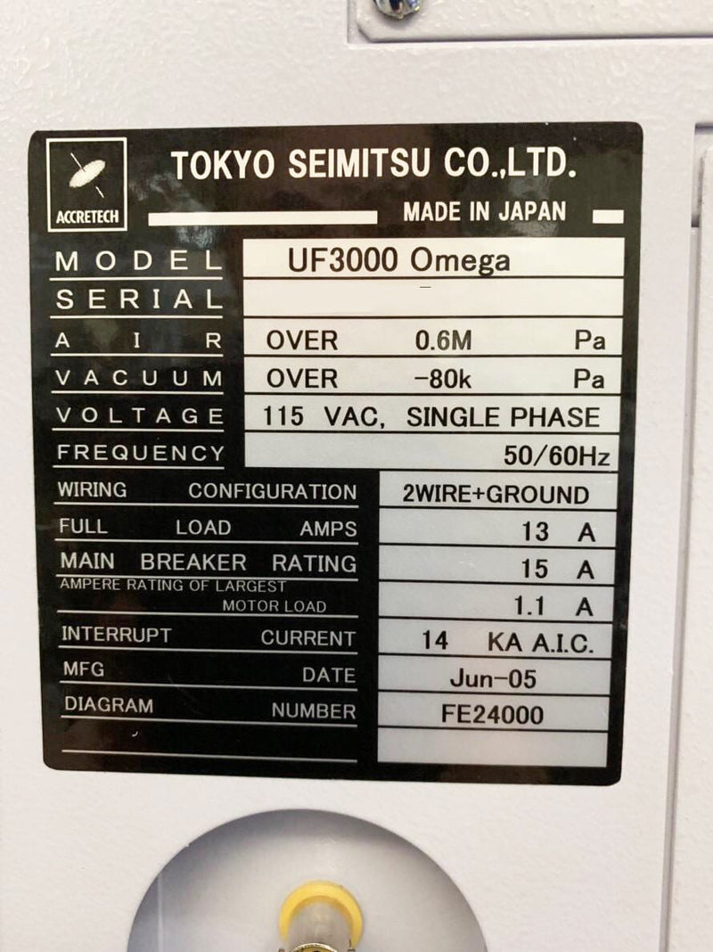Accretech / TSK UF 3000 Omega Prober