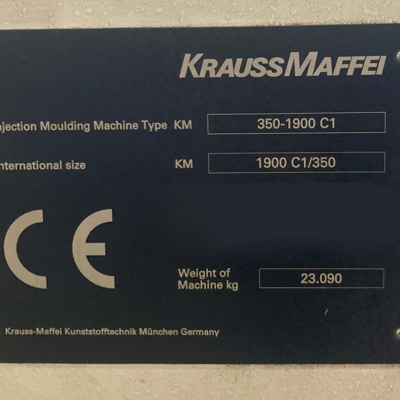 Krauss Maffei 350 1900 C 1 Molding Press