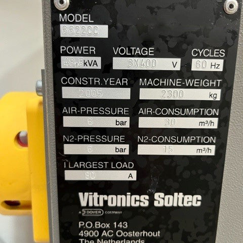 Vitronics 6622 CC Wave Soldering Machine